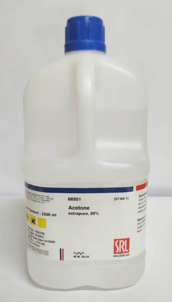 Acetone extrapure AR, 99%