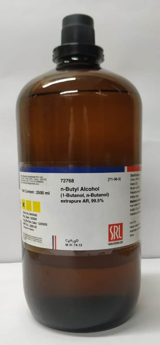 n-Butyl Alcohol (1-butanol, n- butanol, Butan-1-ol) pure, 99%